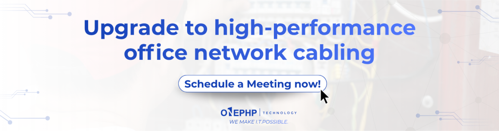 Professional structured cabling installation for a high-performance 2026 office network.