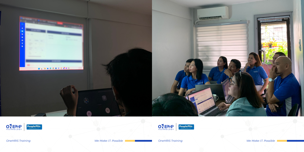 PeoplePlus Staffing Solutions team undergoing hands-on training for their HRIS Software Philippines platform
